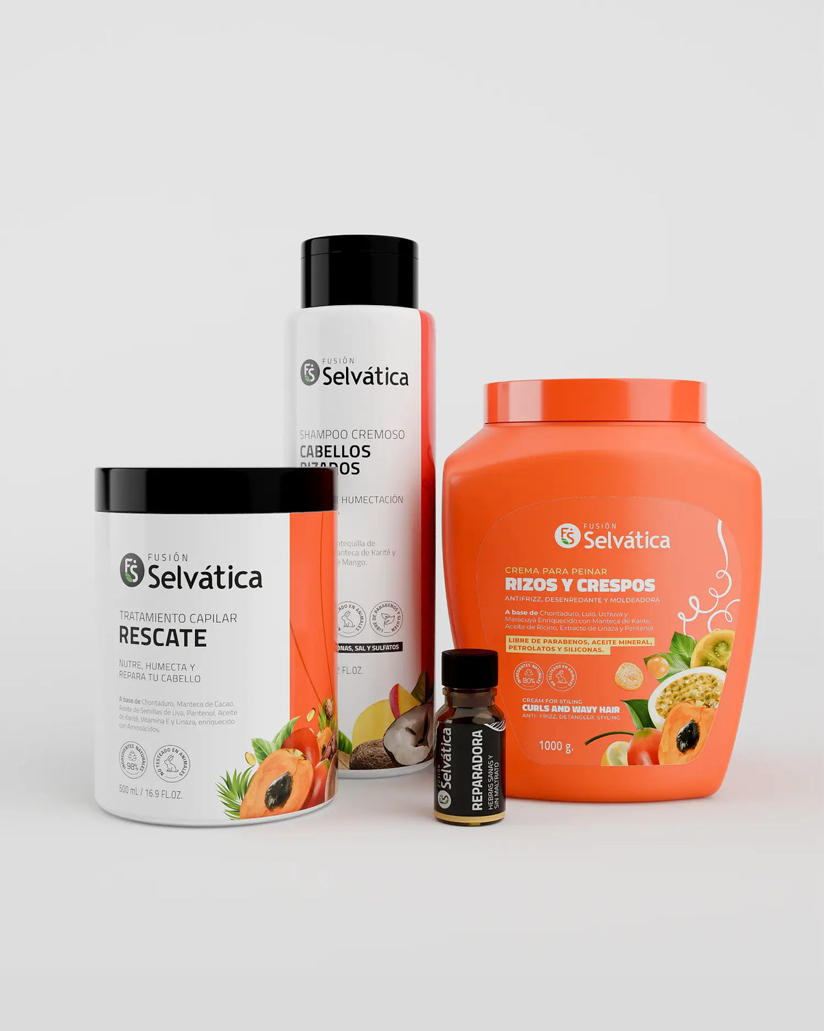 Kit Cuidado Integral Curly Chontaduro Tamaño Shampoo Y Tratamiento GRANDE Beauty Valori